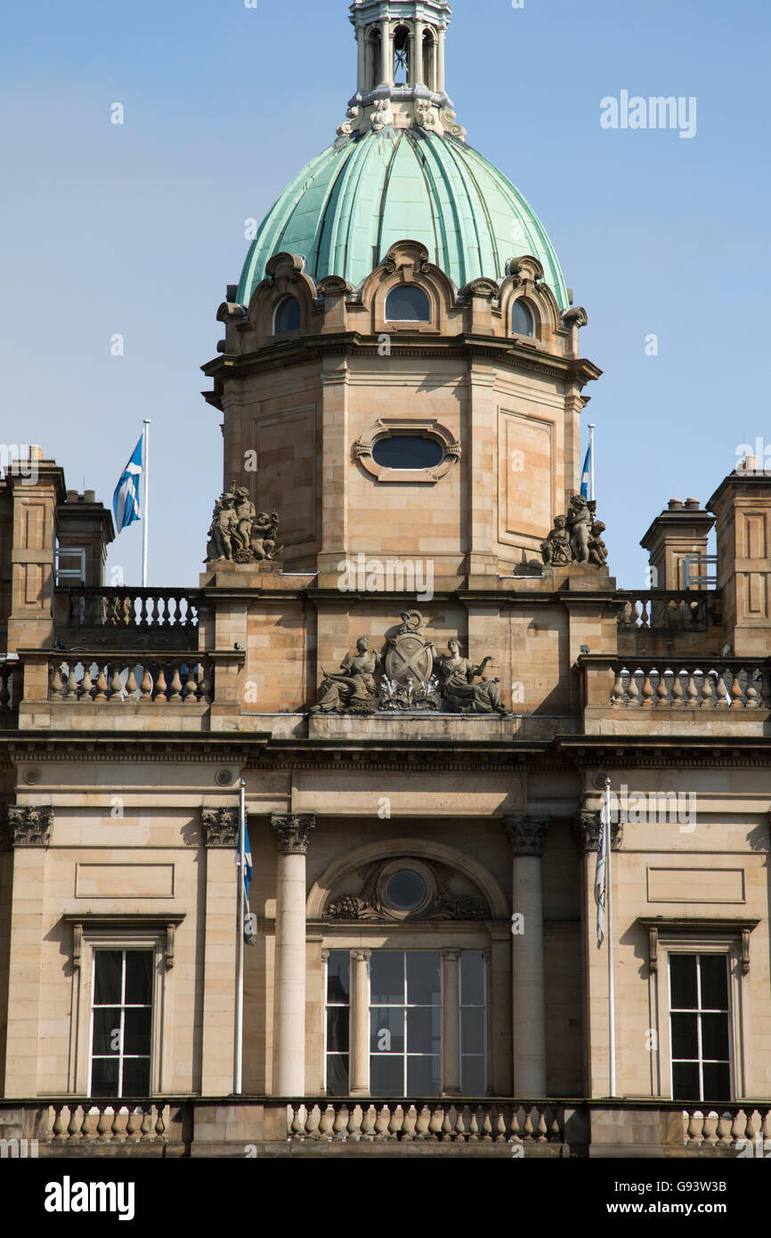 Ancien siège de la Banque d'Écosse ; Édimbourg Banque D'Images