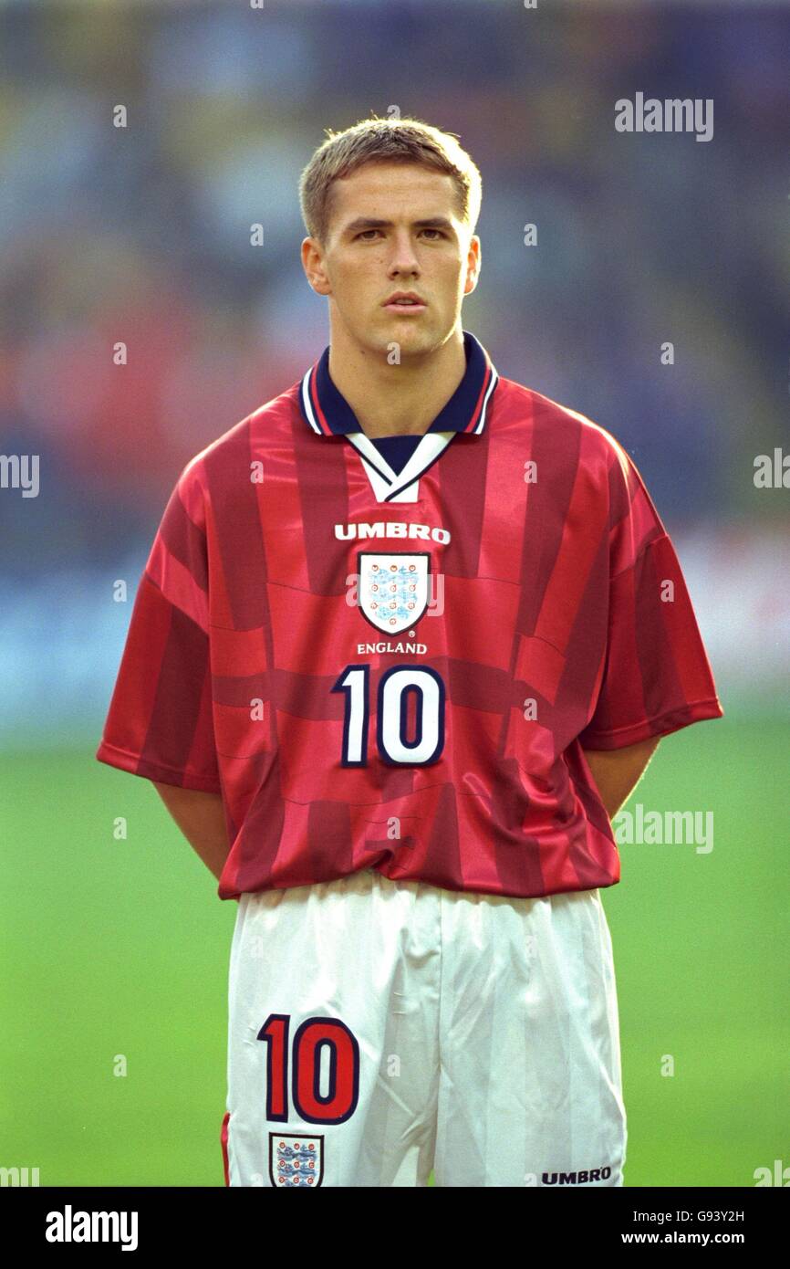 Football - qualification Euro 2000 - Groupe 5 - Suède / Angleterre.Michael Owen, Angleterre Banque D'Images