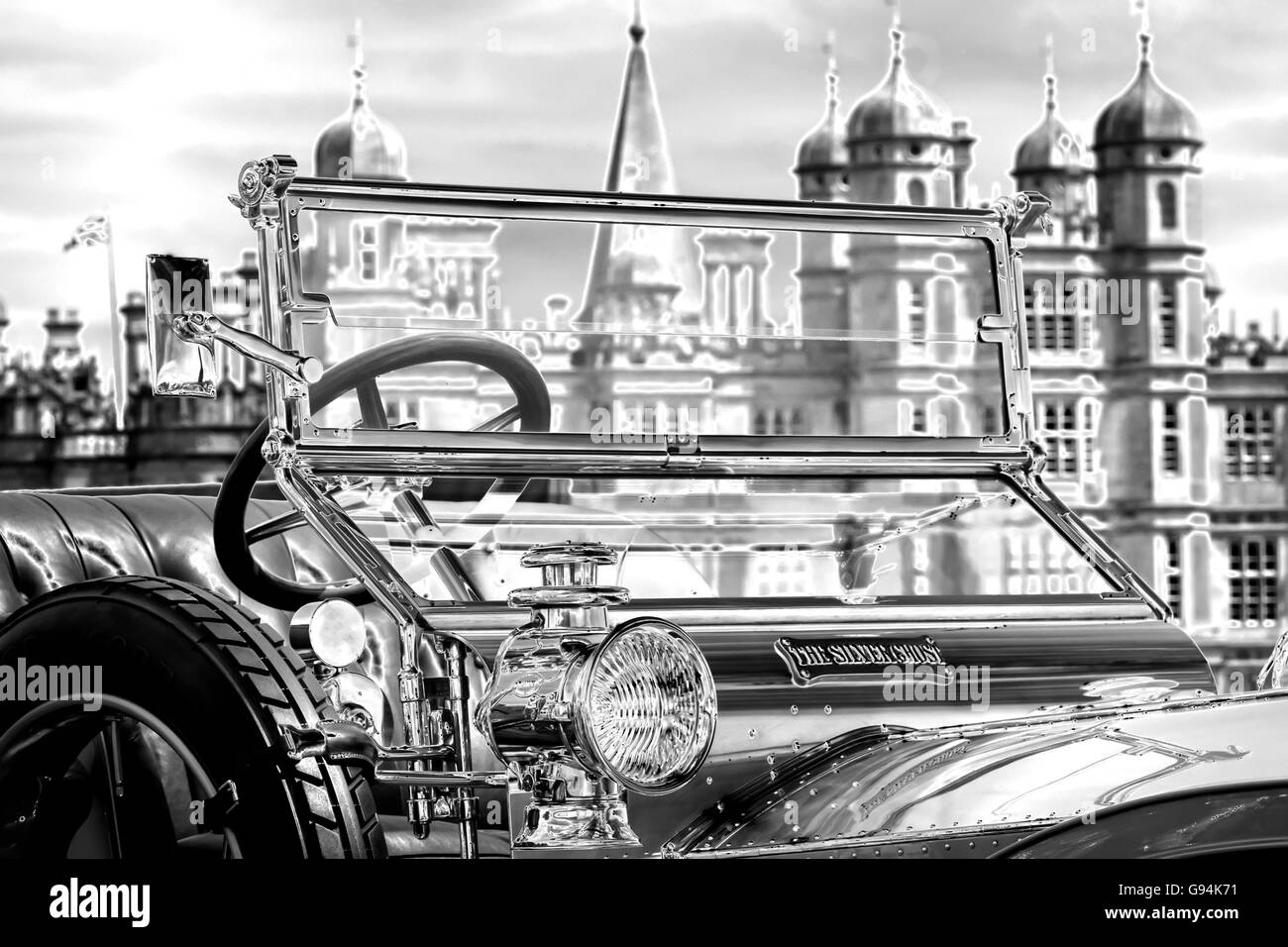 Rolls Royce Silver Ghost avec effet de solarisation Banque D'Images