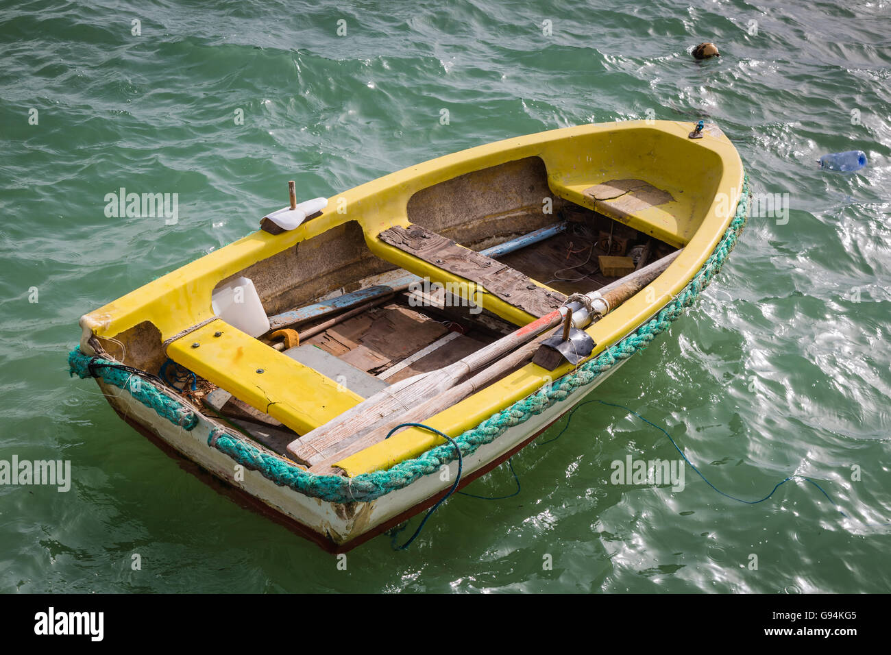 Bateau au port de pêche de Marsaxlokk sur l'île de Malte Banque D'Images