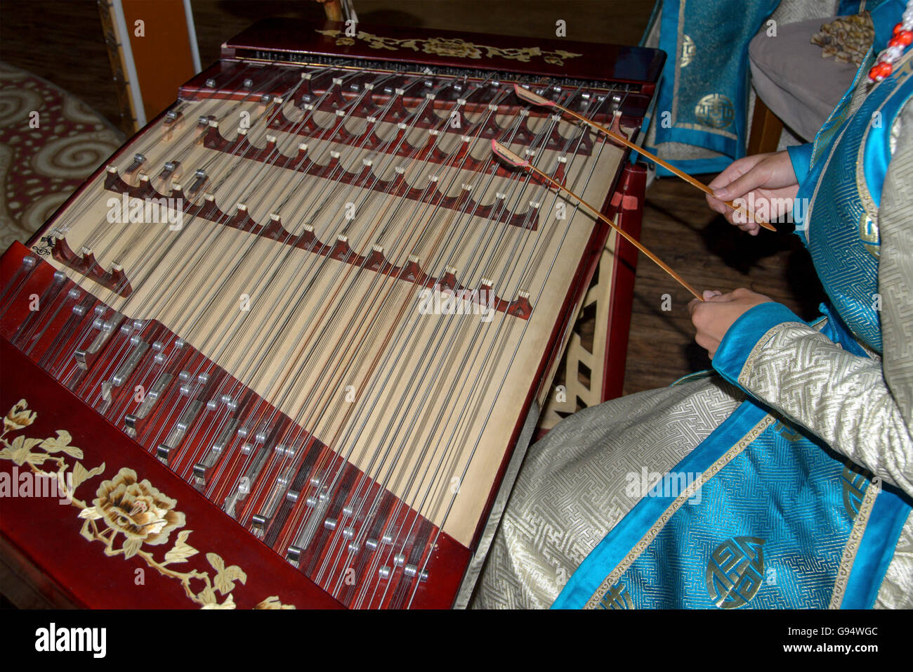 Instrument de musique mongole, Mongolie, Oevoerkhangai Banque D'Images