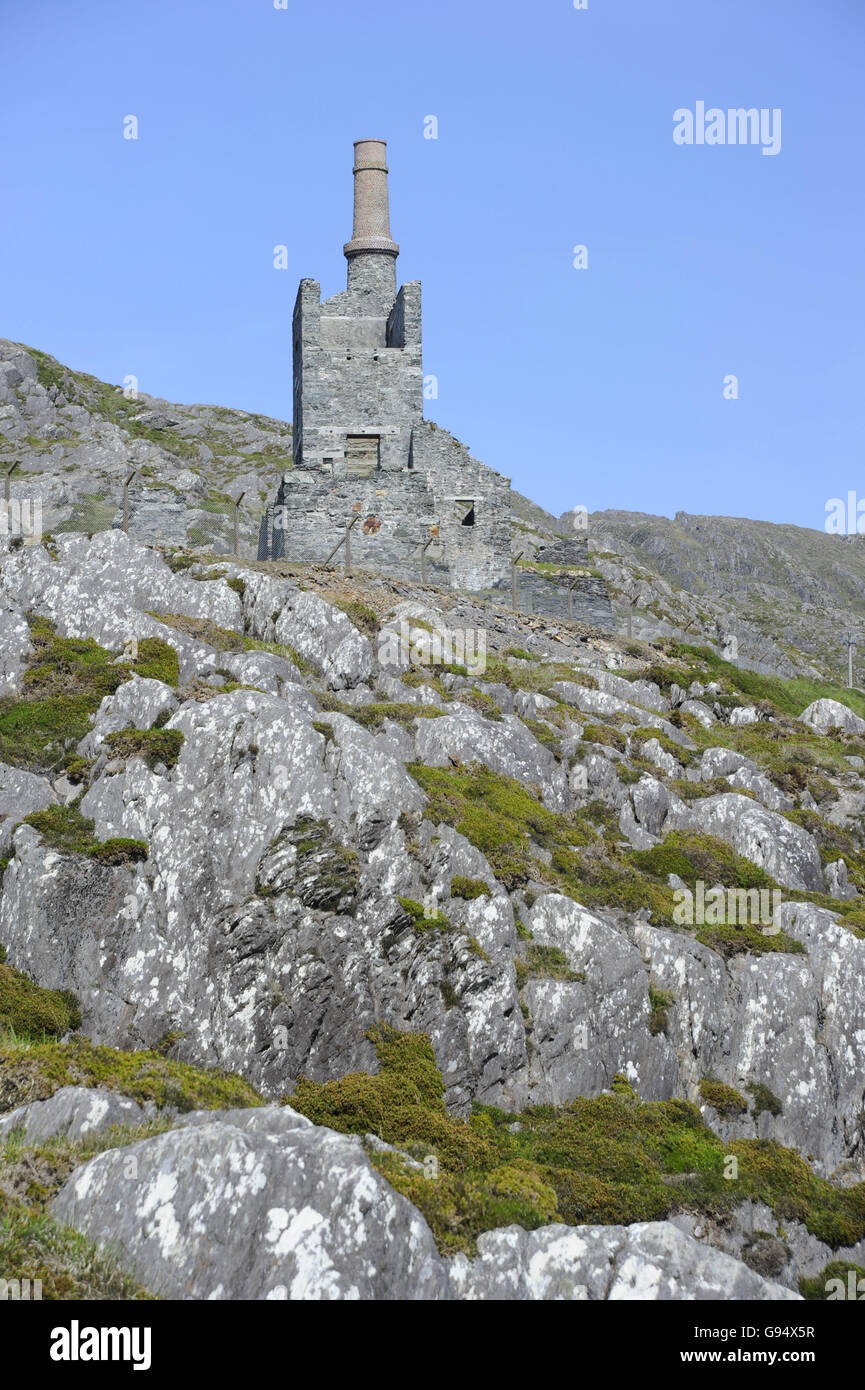 Mines de cuivre, Allihies, anneau de Beara, comté de Cork, Irlande / Bearhaven Mines de cuivre Banque D'Images