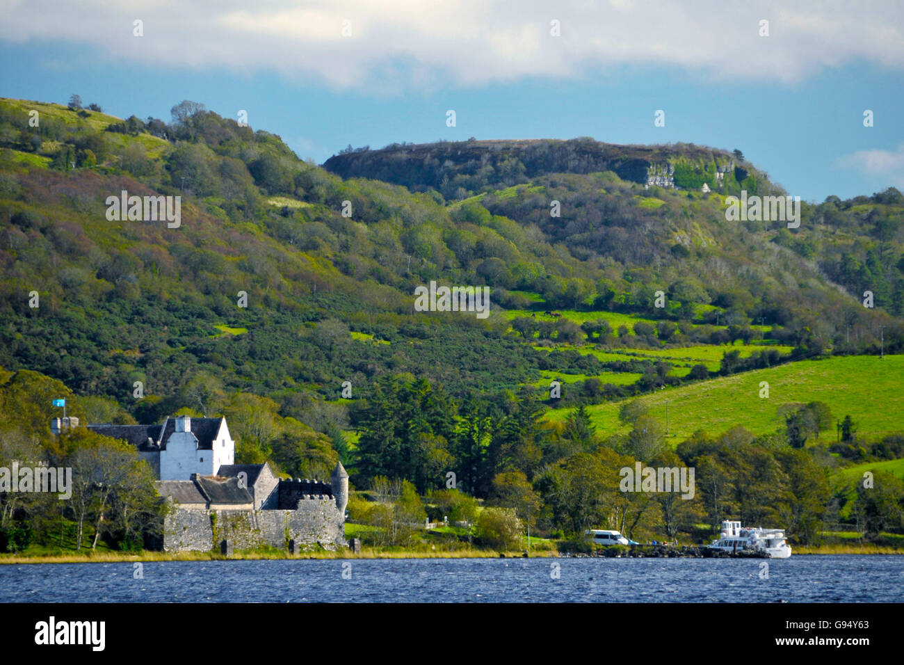 Parke's Castle, Lough Gill, Fivemile Bourne, Dromahair, County Leitrim, Ireland / Château de Leitrim Banque D'Images