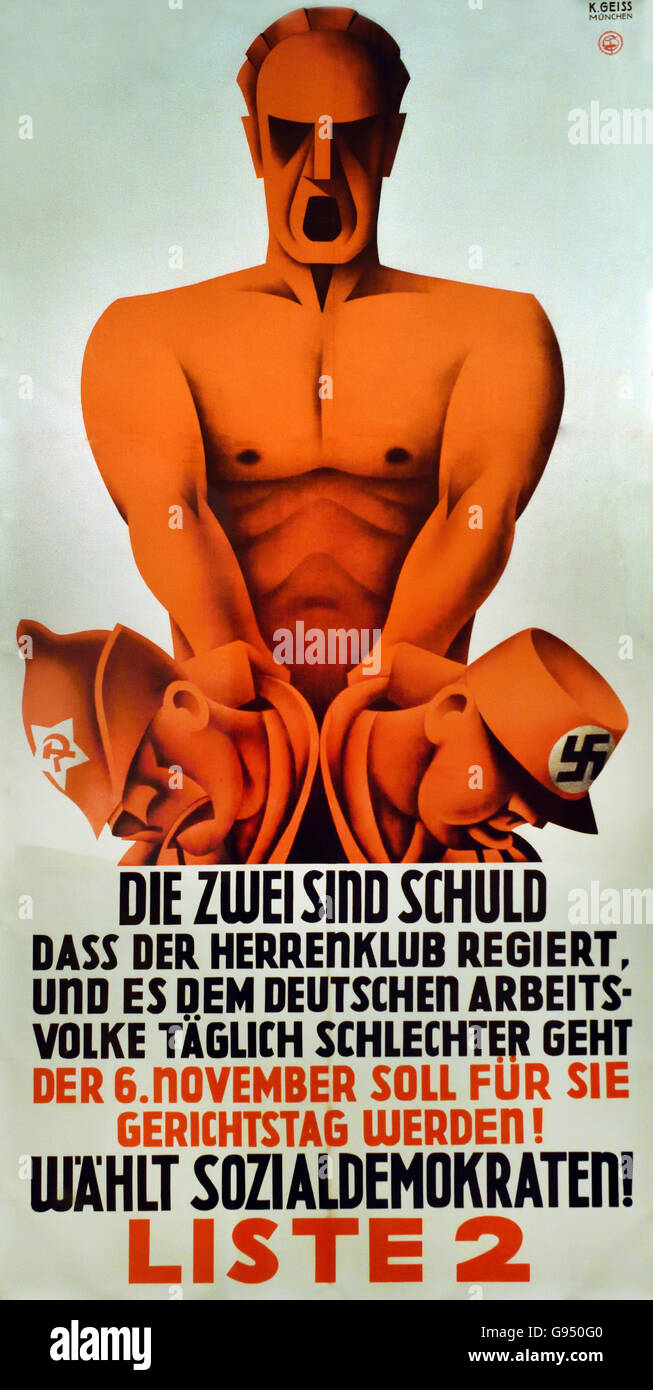 Les deux sont à blâmer que le Seigneur règne club et il le quotidien du travail allemand volke pire (le 6 novembre à leur intention de jugement ! T des élections socialistes !) 2Berlin Allemagne nazie Liste Banque D'Images