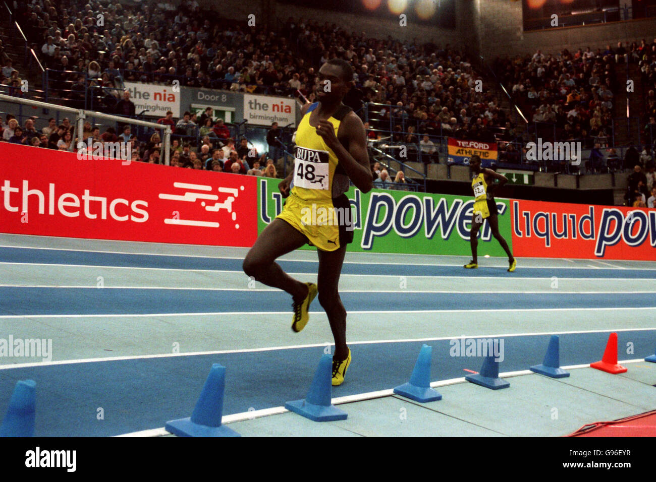 Athlétisme - Grand Prix intérieur BUPA - Birmingham.Daniel Komen du Kenya en compétition dans le 2000m masculin Banque D'Images