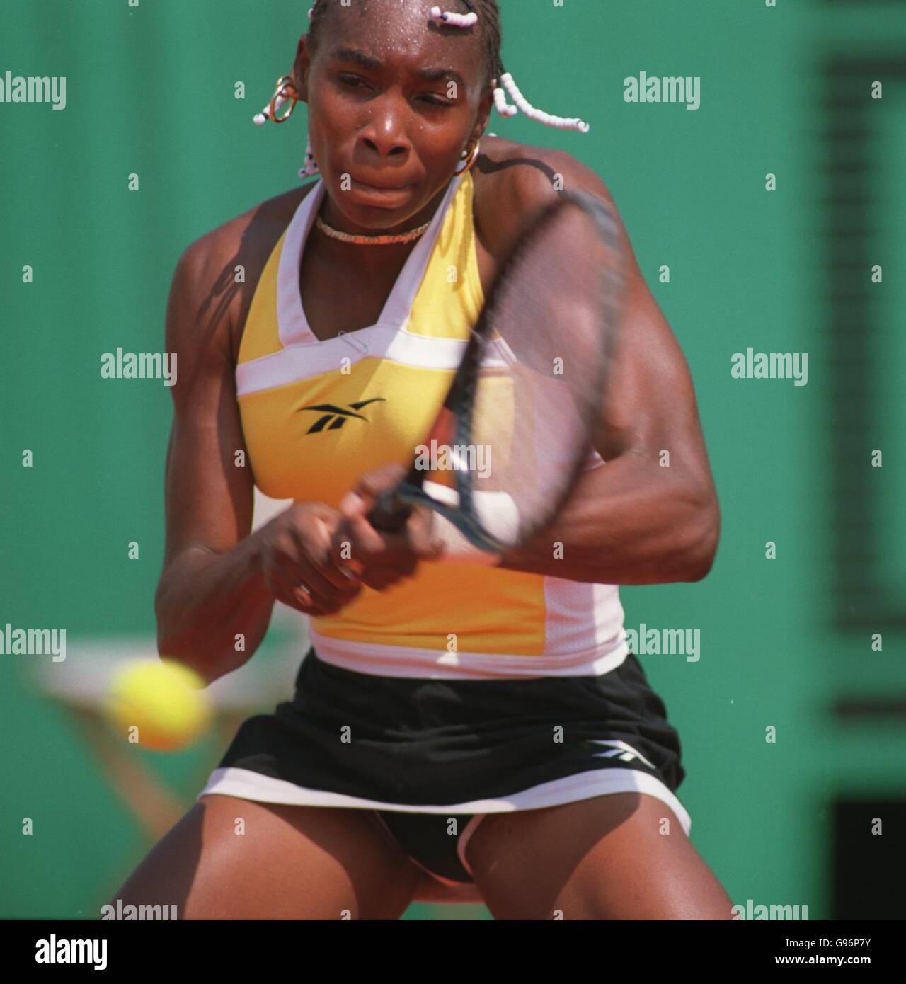 Tennis - Open de France - Femmes - 4e tour - Barbara Schwartz v Venus Williams Banque D'Images