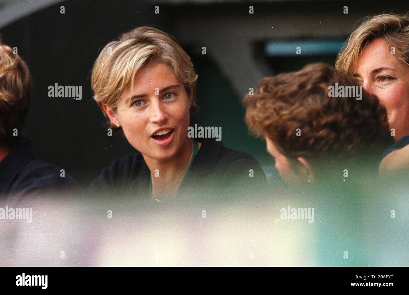 Tennis - Wimbledon . mens des célibataires-Tim Henman v Pete Sampras Banque D'Images