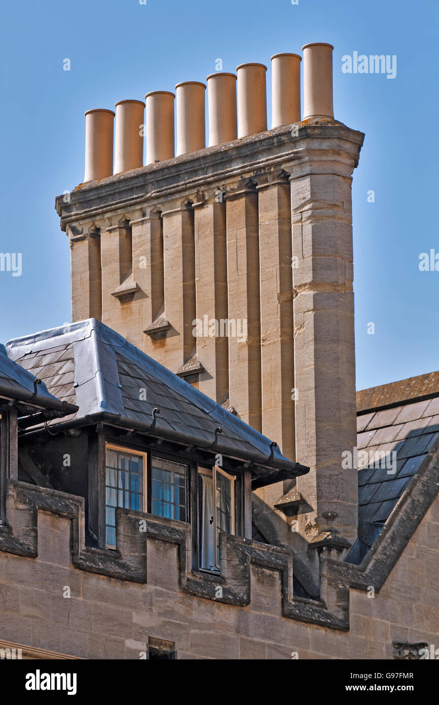 Royaume-uni Oxford Oxfordshire cheminées géorgiennes Banque D'Images