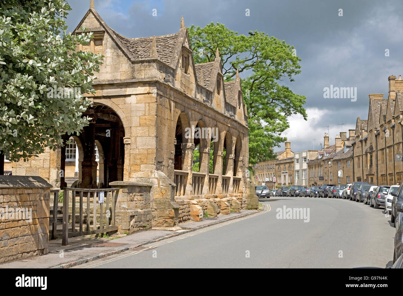 Market Hall high street Chipping Campden UK Cotswolds Banque D'Images