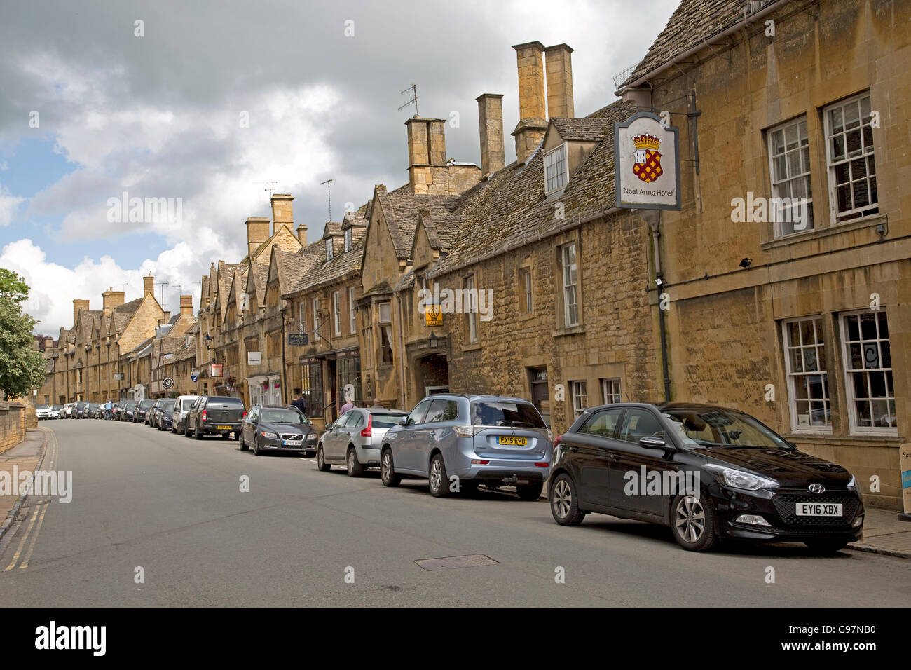 Bâtiments limstone classique High Street Chipping Campden UK Cotswolds Banque D'Images