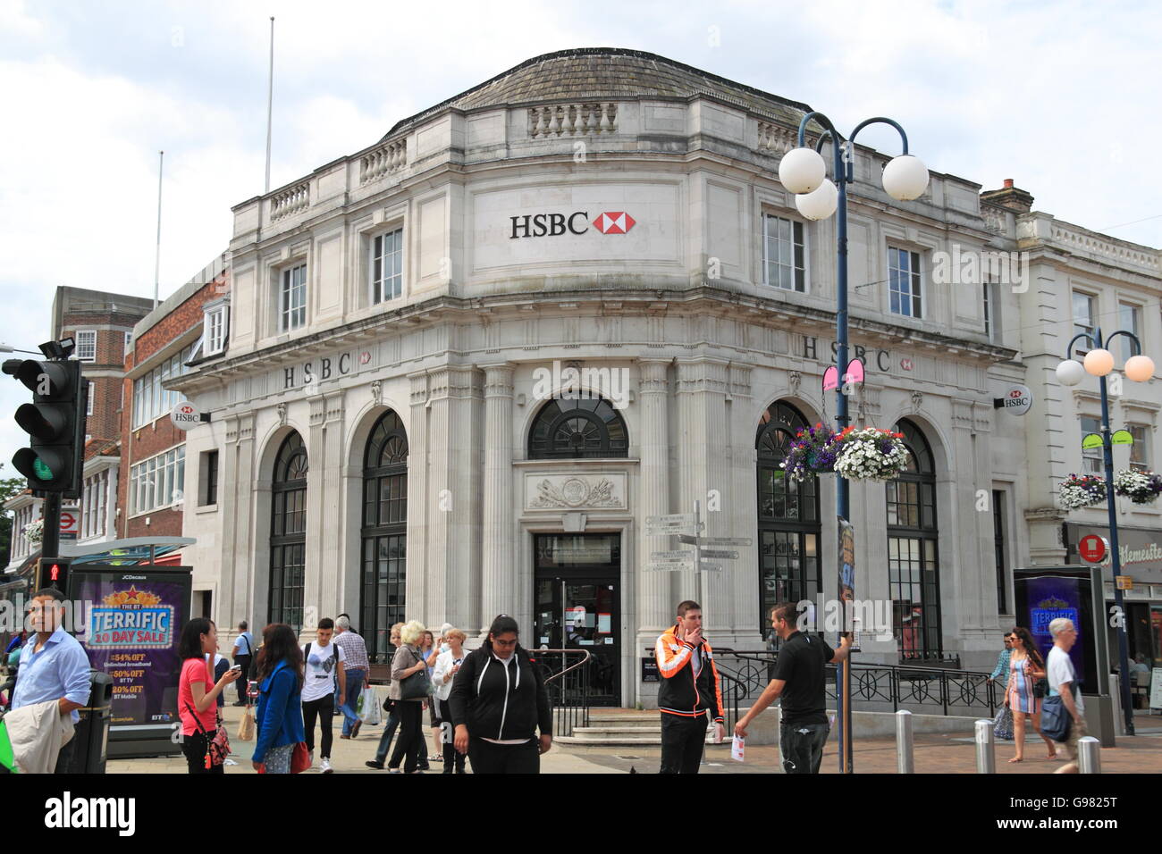 La banque HSBC, Clarence Street, Kingston upon Thames, Londres, Angleterre, Grande-Bretagne, Royaume-Uni, UK, Europe Banque D'Images