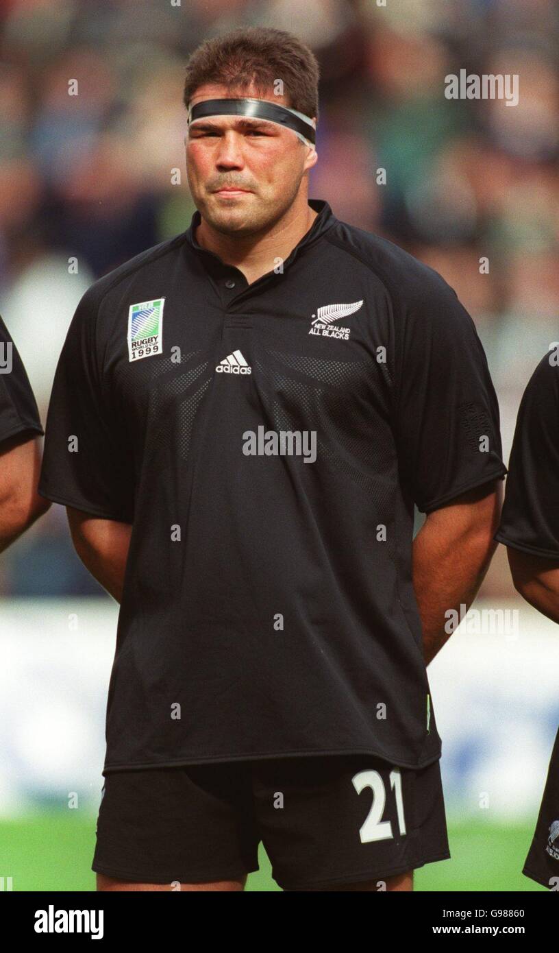 Rugby Union - coupe du monde de Rugby 99 - Pool B - Nouvelle-Zélande / Tonga.Craig  Dowd, Nouvelle-Zélande Photo Stock - Alamy