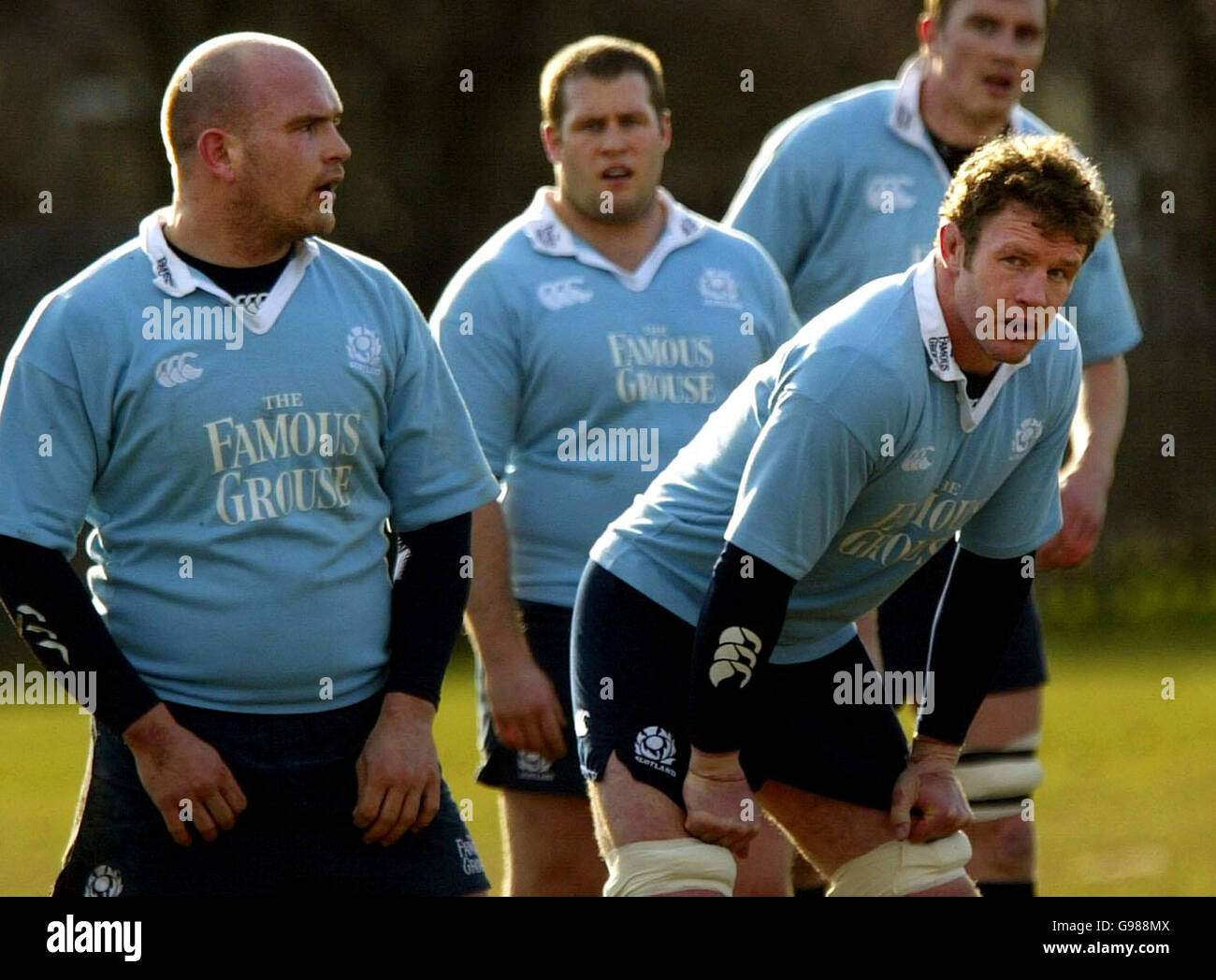 Jason White, capitaine de rugby écossais, lors d'une séance d'entraînement au stade Murrayfield, à Édimbourg, le lundi 6 mars 2006. L'Ecosse joue l'Irlande dans leur RBS 6 Nations match samedi. APPUYEZ SUR ASSOCIATION photo. Le crédit photo devrait se lire comme suit : David Cheskin/PA. Banque D'Images