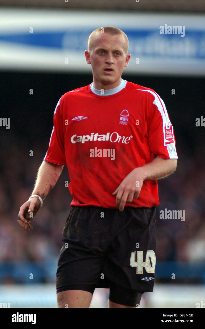 Football - Coca-Cola football League One - Chesterfield / Nottingham Forest - Saltergate.Sammy Clingan, forêt de Nottingham Banque D'Images