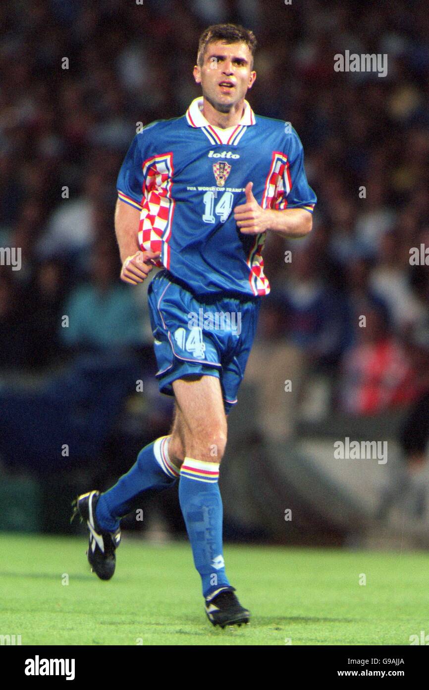 Football - coupe du monde France 98 - quart de finale - Allemagne / Croatie. Zvonimir Soldo, Croatie Banque D'Images