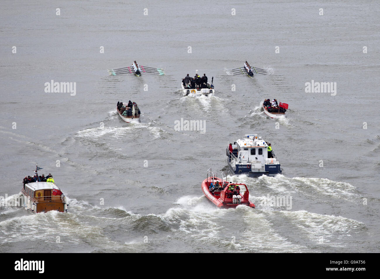 2016 Oxford V Cambridge Boat Race tamise Londres Banque D'Images