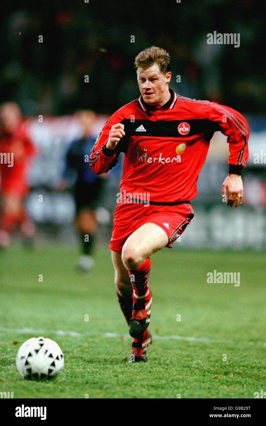 Football allemand - Bundesliga Division 2 - Waldhof Mannheim / Nurnberg.Jacek Krzynowek, Nurnberg Banque D'Images