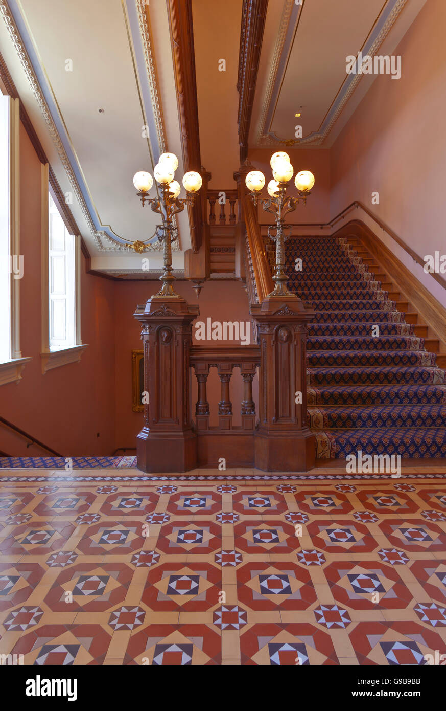 Capitole de l'état de Sacramento en Californie l'architecture intérieure. Banque D'Images