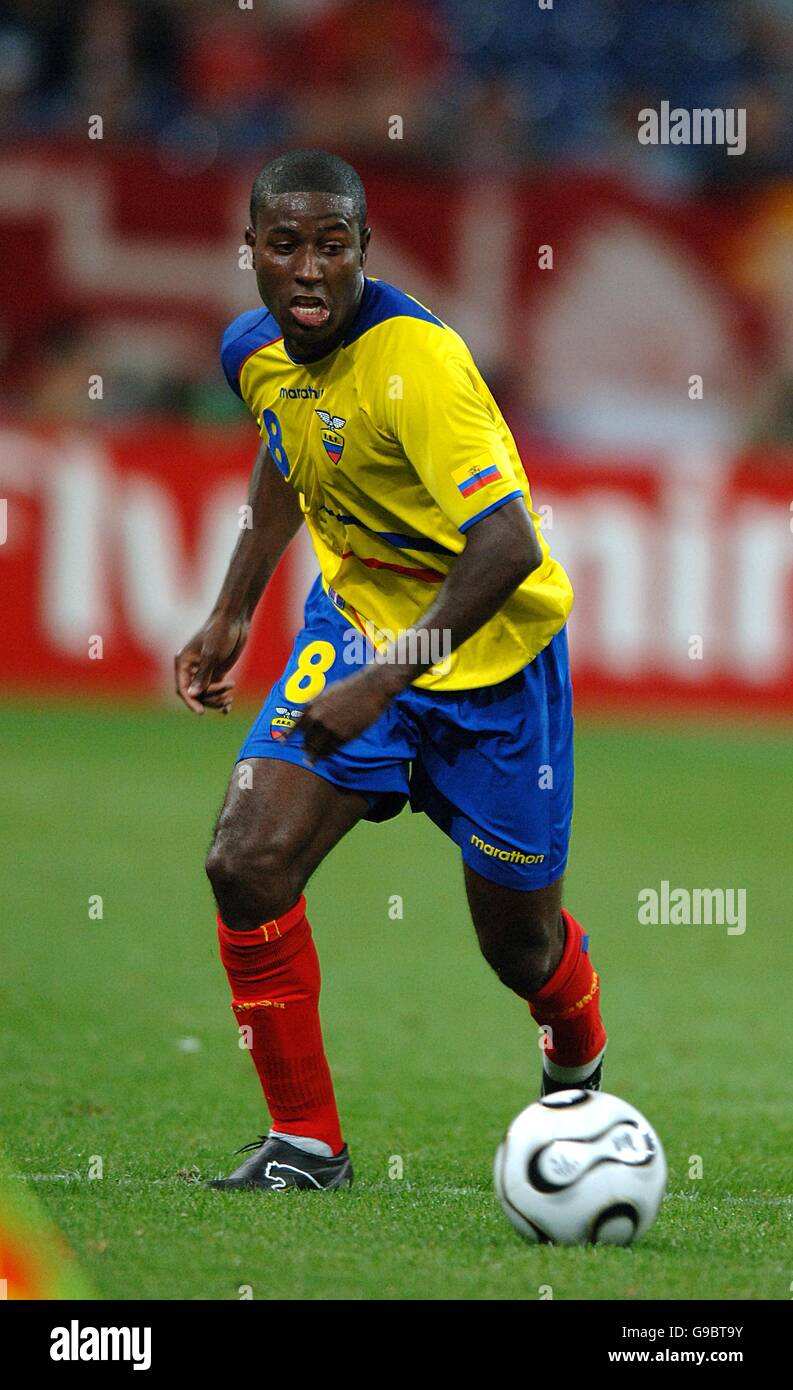 Football - coupe du monde de la FIFA 2006 Allemagne - Groupe A - Pologne / Equateur - AufSchalke Arena. Edison Mendez, Équateur Banque D'Images