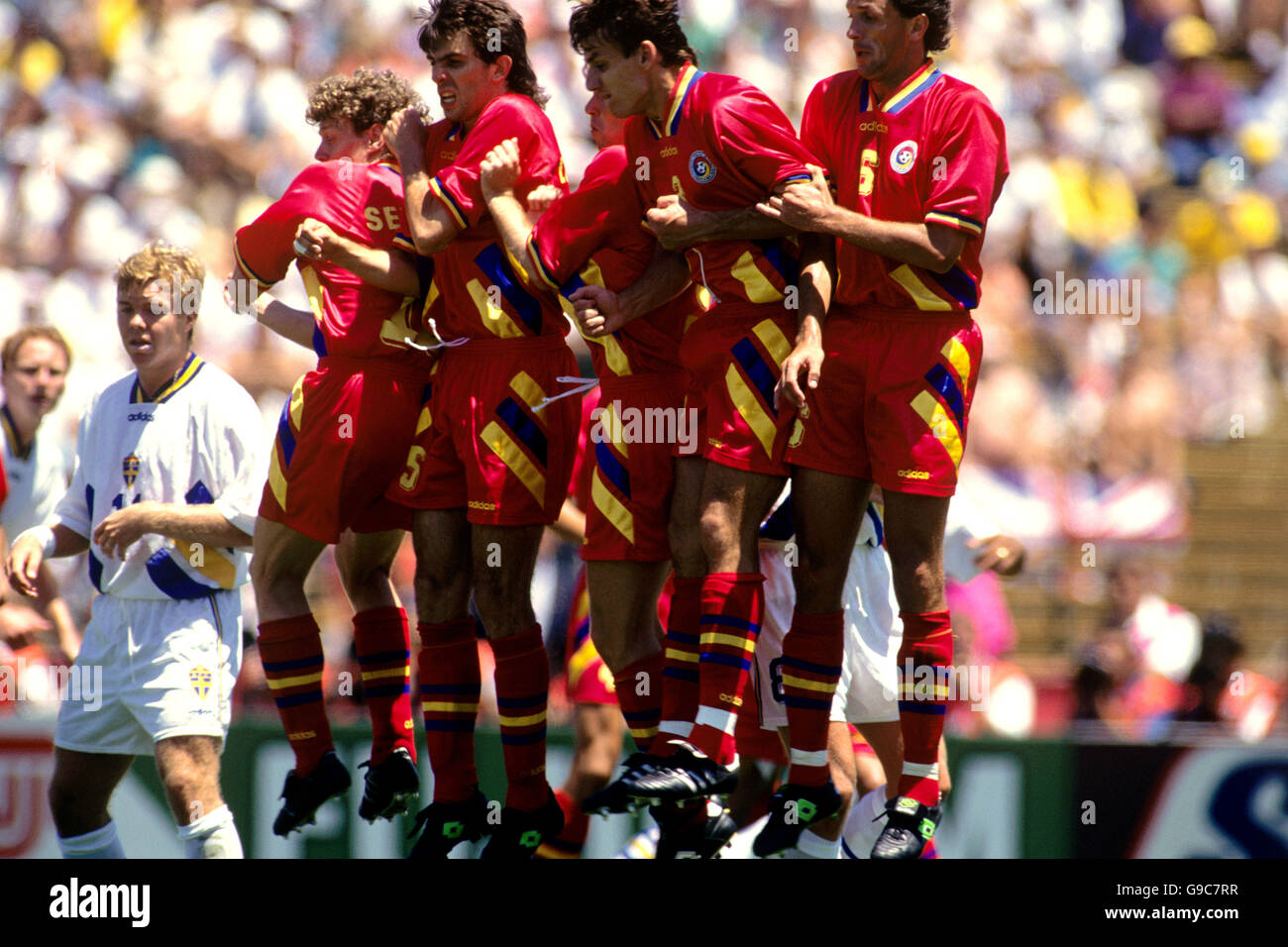 Football - Coupe du Monde USA 1994 - Trimestre Final - Suède / Roumanie - Stanford Stadium Banque D'Images