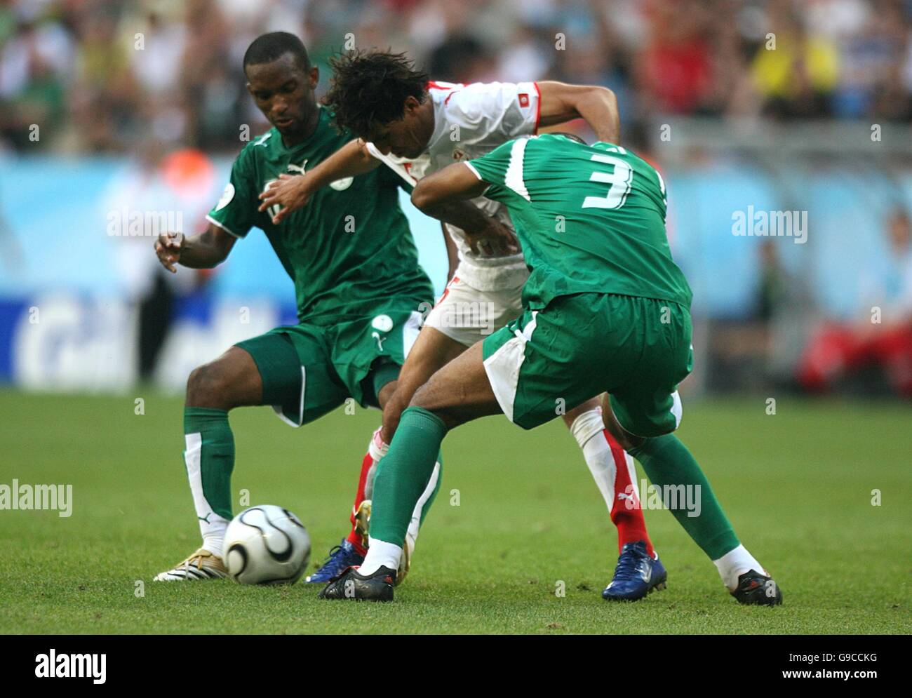 Football - Coupe du Monde de la FIFA 2006 - Groupe H - Tunisie / Arabie saoudite - Allianz Arena Banque D'Images