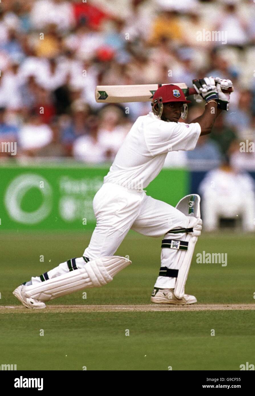 Cricket - Premier test d'assurance Cornhill - Angleterre / Antilles - deuxième jour. La batte Sherwin Campbell de West Indies Banque D'Images