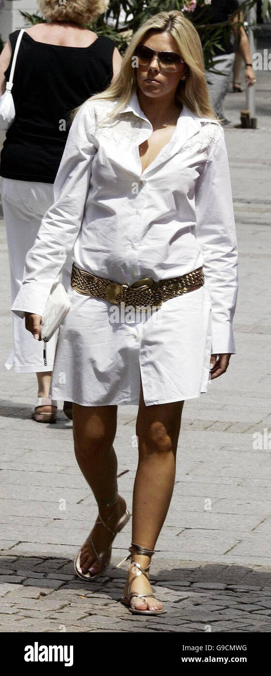 Coupe du monde de la FIFA Allemagne 2006 - épouses et amies.Toni Poole, partenaire du footballeur anglais John Terry, au centre de Baden-Baden, en Allemagne, Banque D'Images