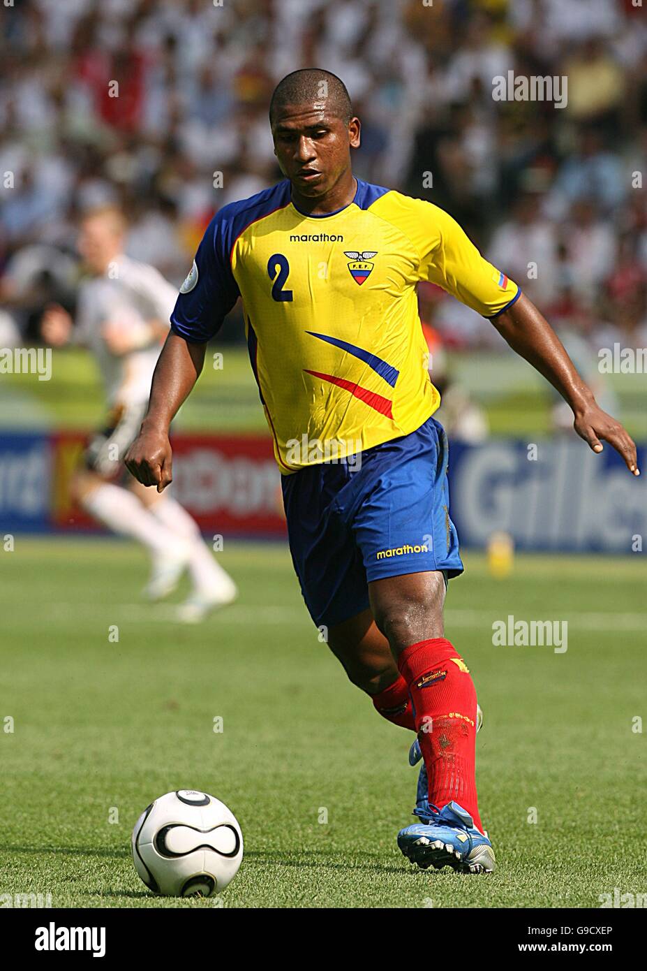 Football - coupe du monde de la FIFA 2006 Allemagne - Groupe A - Equateur / Allemagne - Olympiastadion.Jorge Guagua, Équateur Banque D'Images