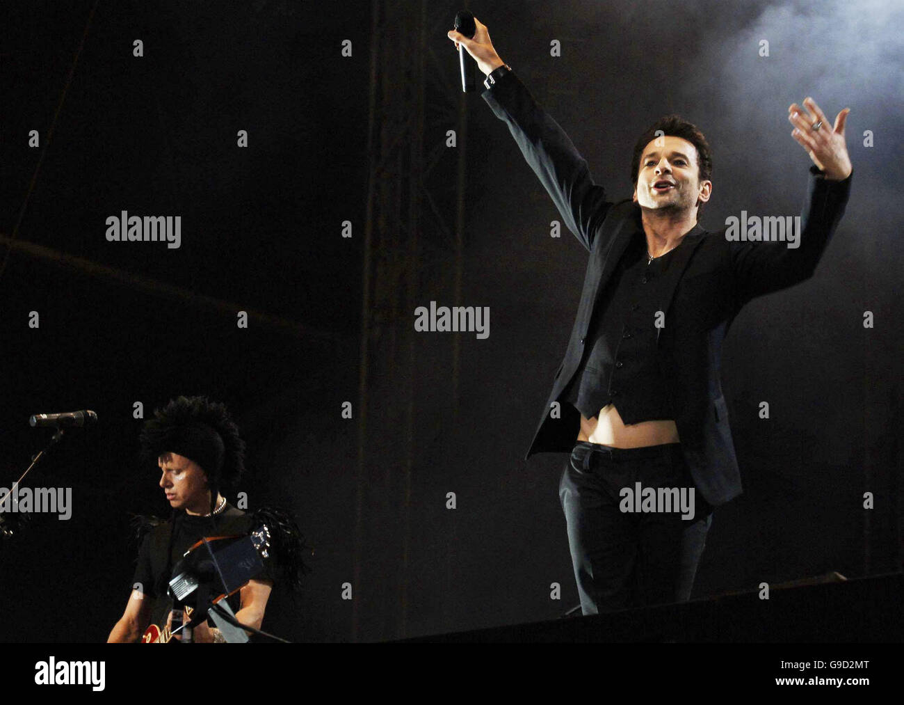 Dave Gahan de Depeche mode se présentant au O2 Wireless Festival à Hyde Park, dans le centre de Londres, dimanche 25 juin 2006. Banque D'Images