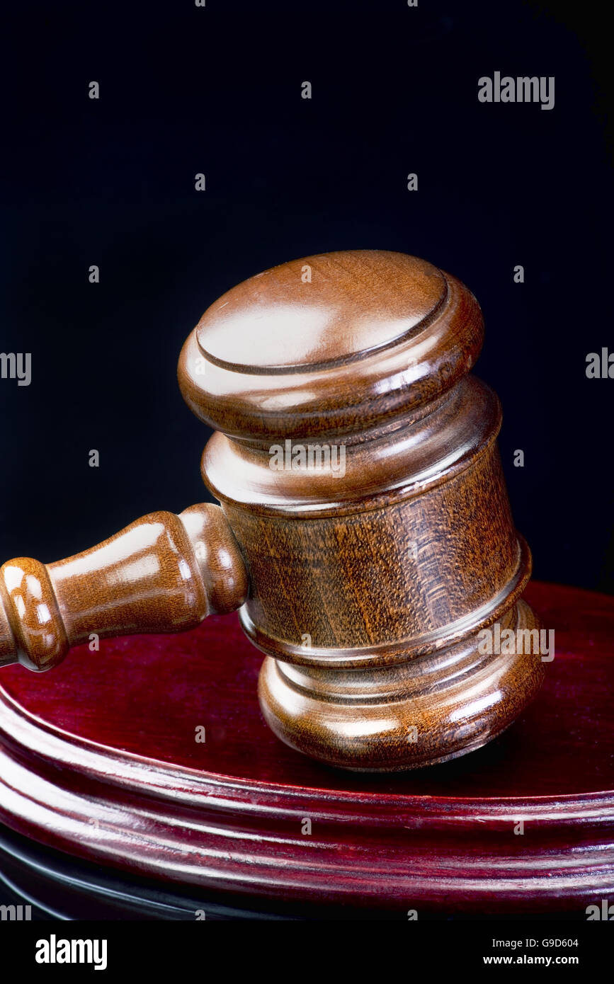 Wooden gavel avec prix pour votre type. Banque D'Images