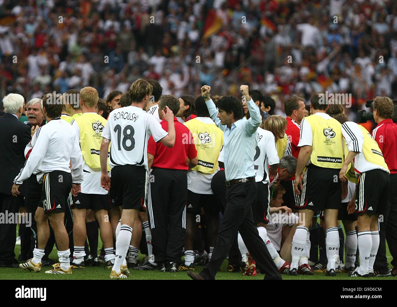 Football - Coupe du Monde de la FIFA 2006 - Trimestre Final - Allemagne v Argentine - Olympiastadion Banque D'Images Football - Coupe du Monde de la FIFA 2006 - Trimestre Final - Allemagne v Argentine - Olympiastadion Banque D'Images