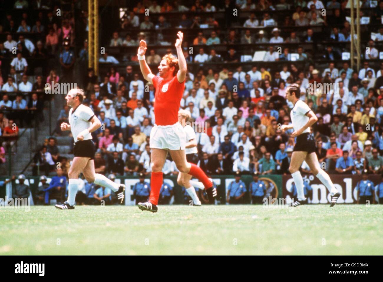 - Coupe du Monde de football Mexique 1970 - Trimestre Final - l'Allemagne de l'Ouest v Angleterre Banque D'Images