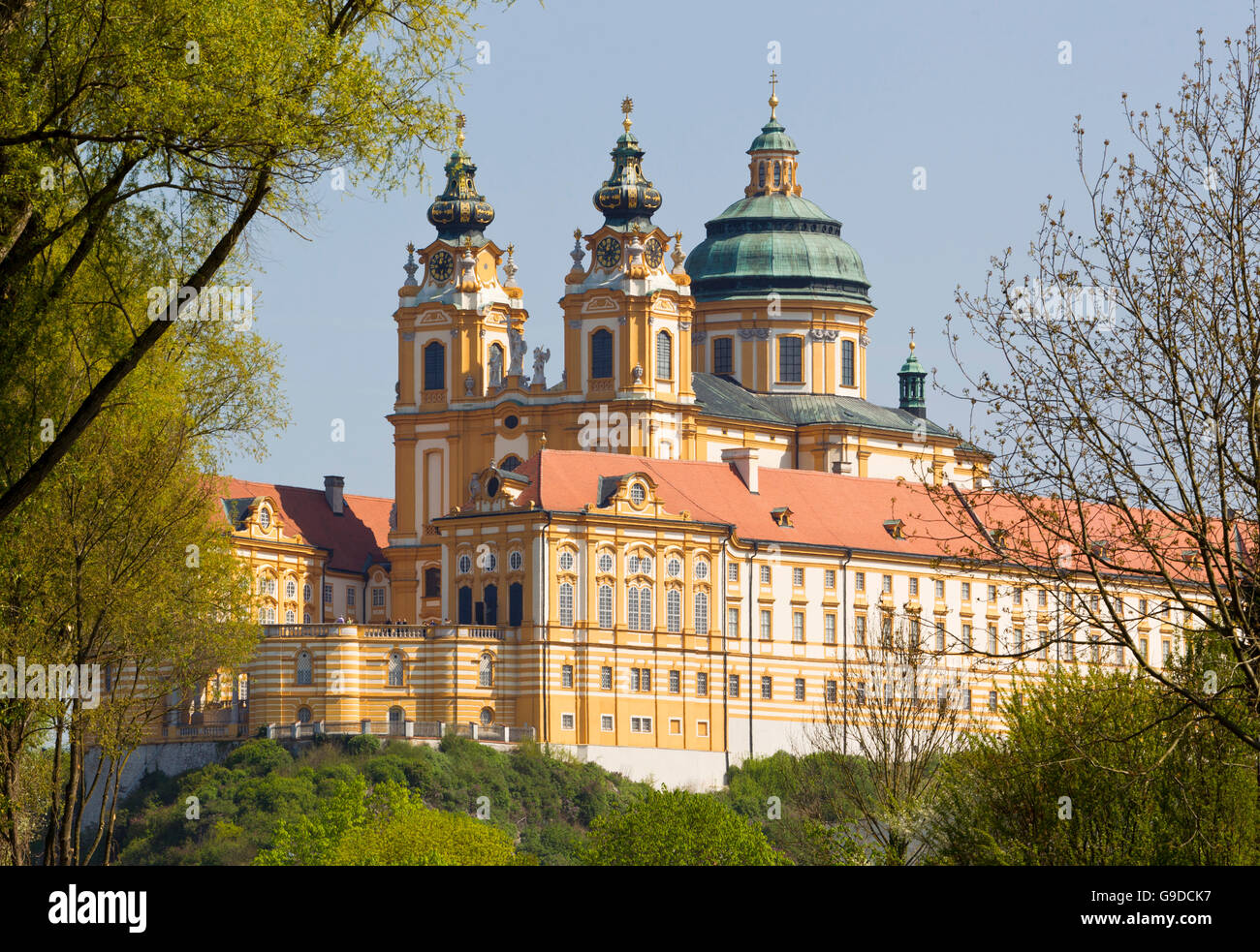 Stift Melk, l'Abbaye de Melk, Melk an der Donau, région de Wachau, Basse Autriche, Autriche, Europe Banque D'Images