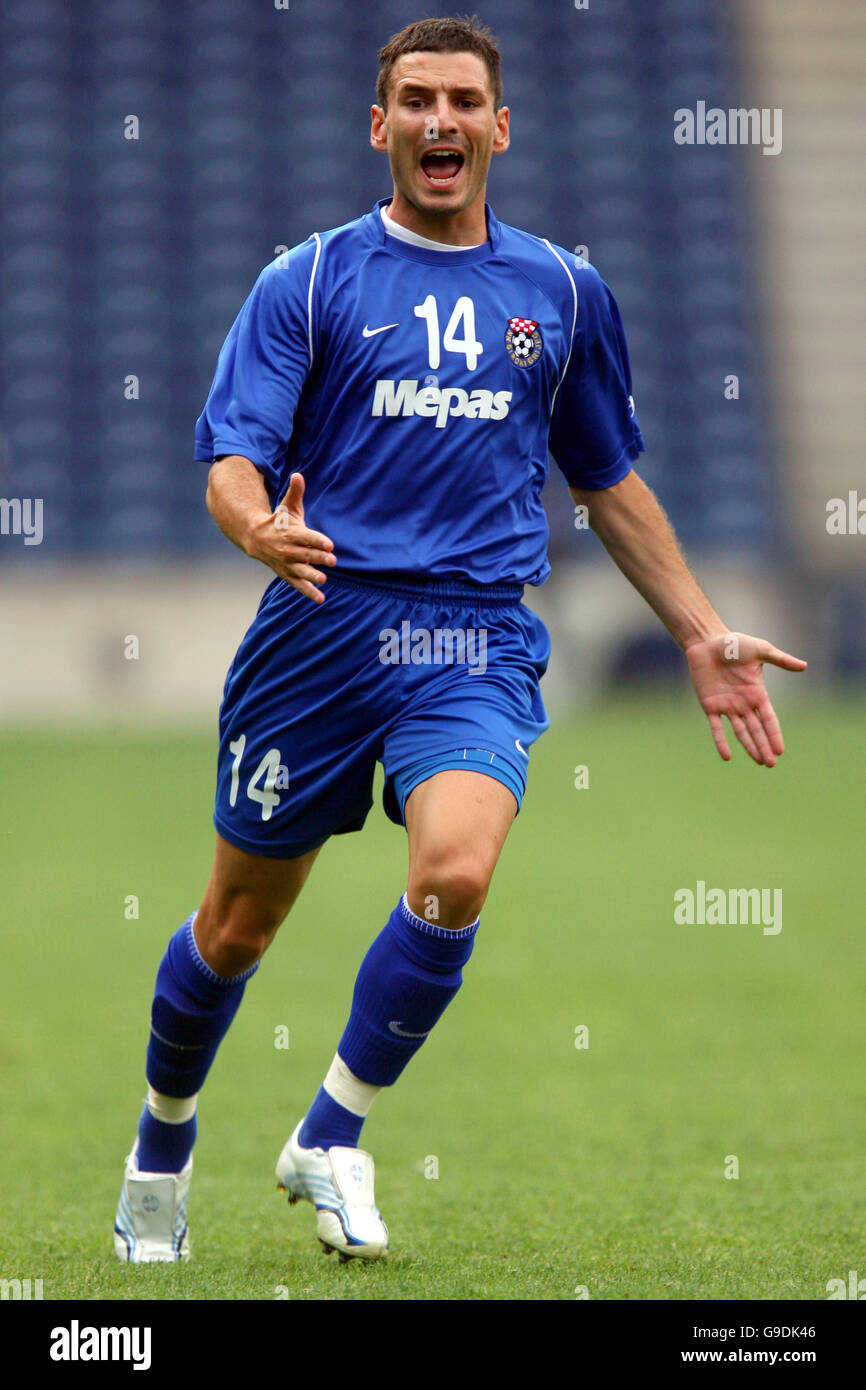 Football - Ligue des Champions 2e tour de qualification- Coeur de Midlothian v NK Siroki Brijeg- stade Murrayfield Soccer - UEF... Banque D'Images
