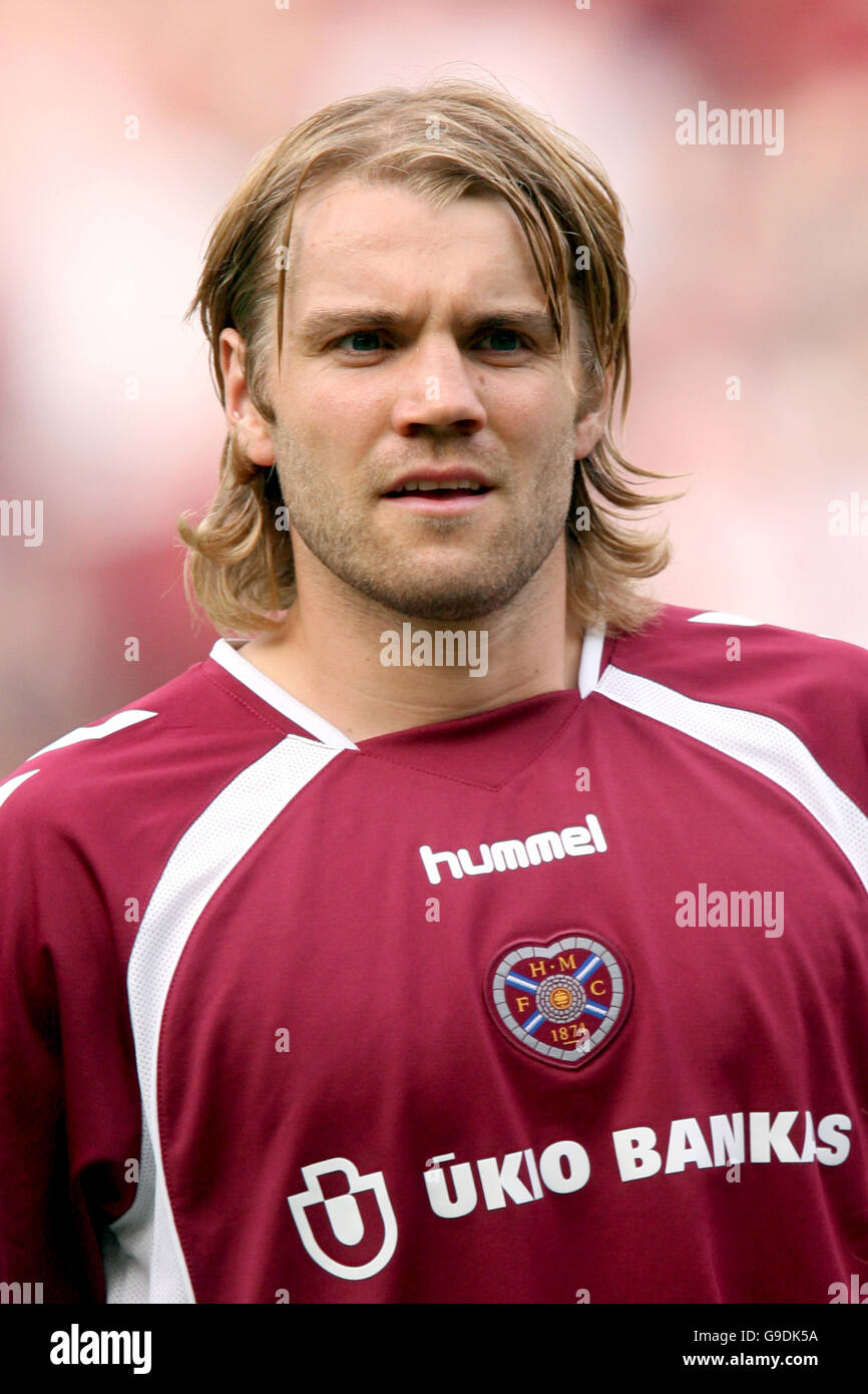 Football - Ligue des champions de l'UEFA 2ème partie qualifiante - coeur de Midlothian / NK Siroki Brijeg - Murrayfield Stadium Soccer - UEF. Cœur de Robbie Neilson de Midlothian Banque D'Images