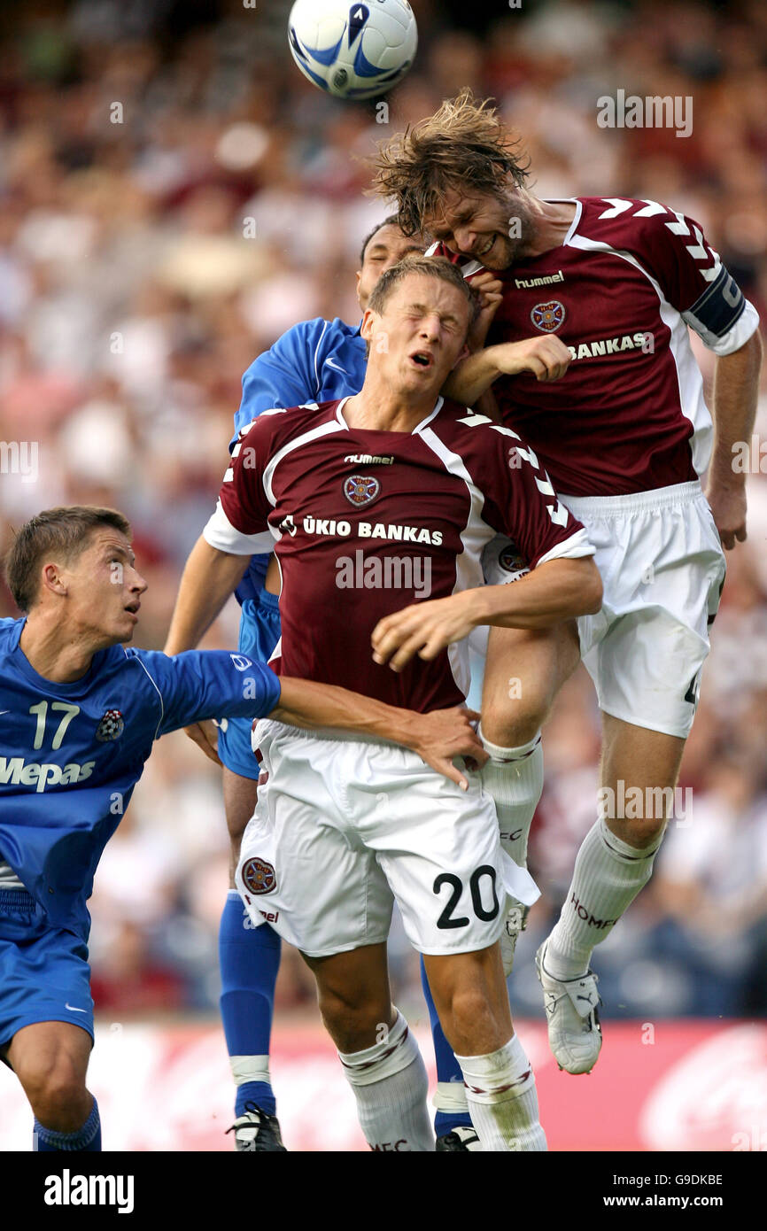 Football - Ligue des champions de l'UEFA 2ème partie qualifiante - coeur de Midlothian / NK Siroki Brijeg - Murrayfield Stadium Soccer - UEF. C'est le cœur Banque D'Images