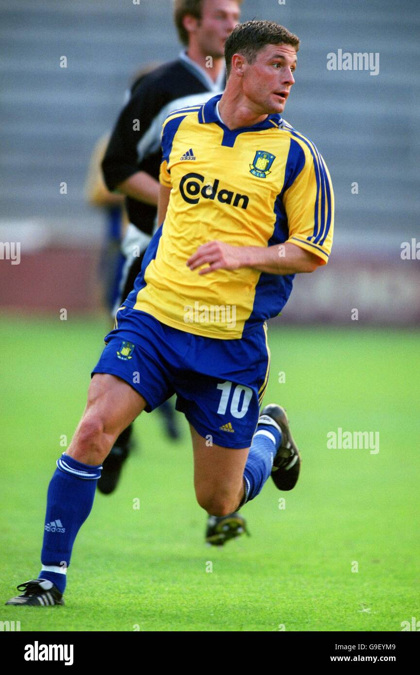 Football - Ligue des champions de l'UEFA - deuxième partie qualifiante première jambe - Brondby v KR. Peter Madsen, Brondby Banque D'Images