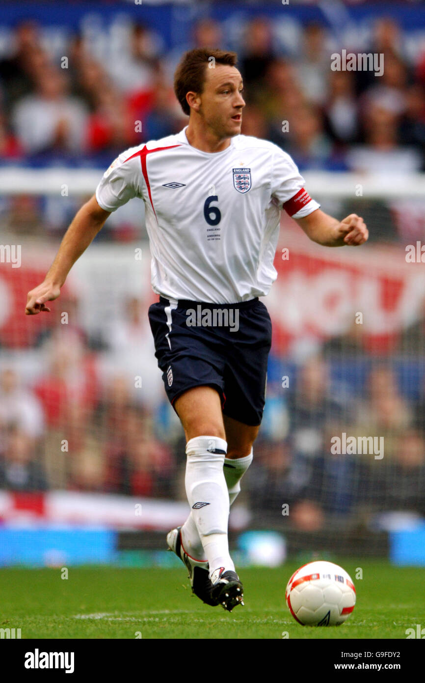 Football - Championnat d'Europe de l'UEFA qualification 2008 - Groupe E - Angleterre / Andorre - Old Trafford. John Terry, Angleterre Banque D'Images