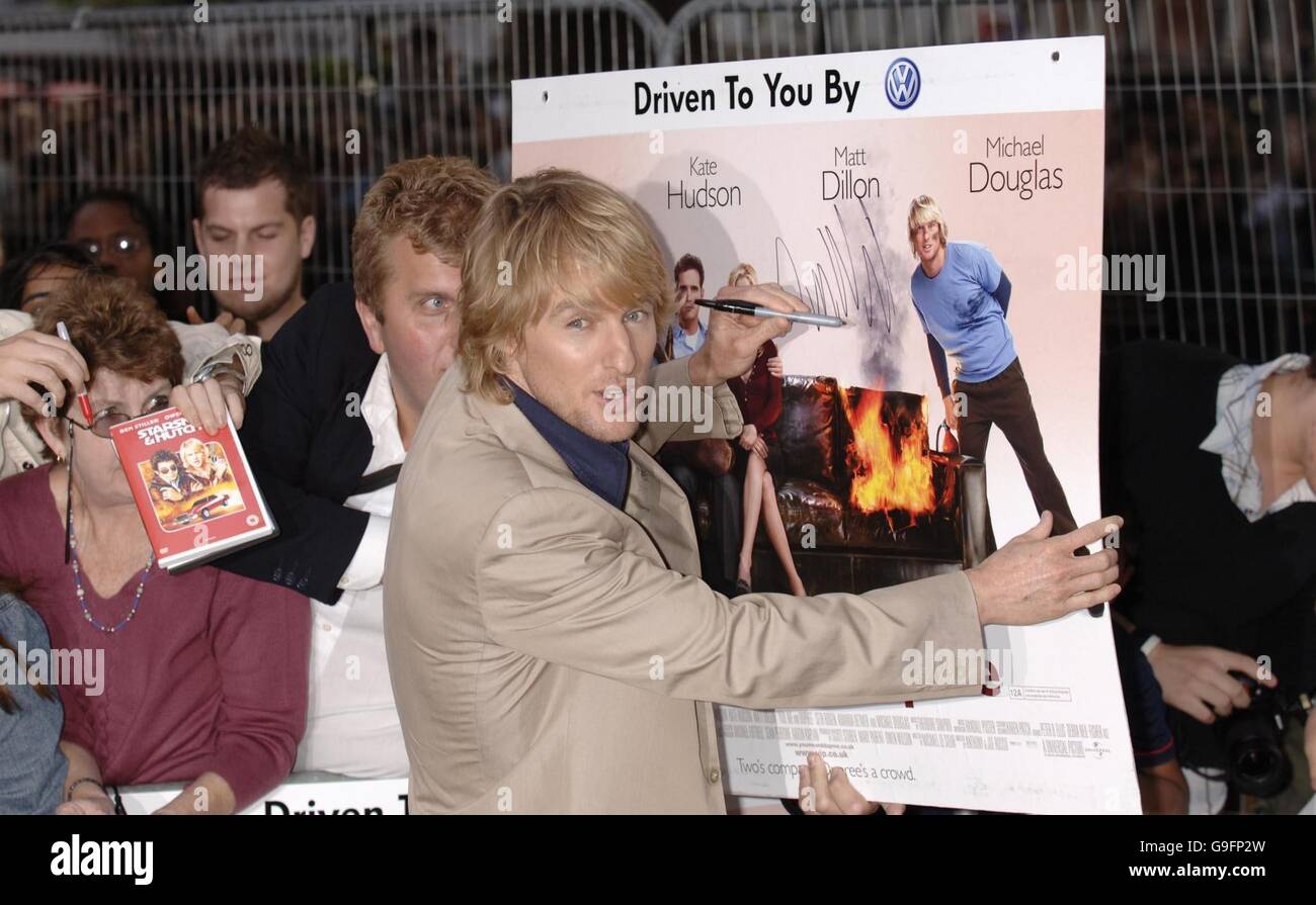Royaume-Uni Premier of You, Me & Dupree.Owen Wilson arrive pour le premier ministre britannique de You, Me & Dupree, à l'Odeon Leicester Square, dans le centre de Londres. Banque D'Images