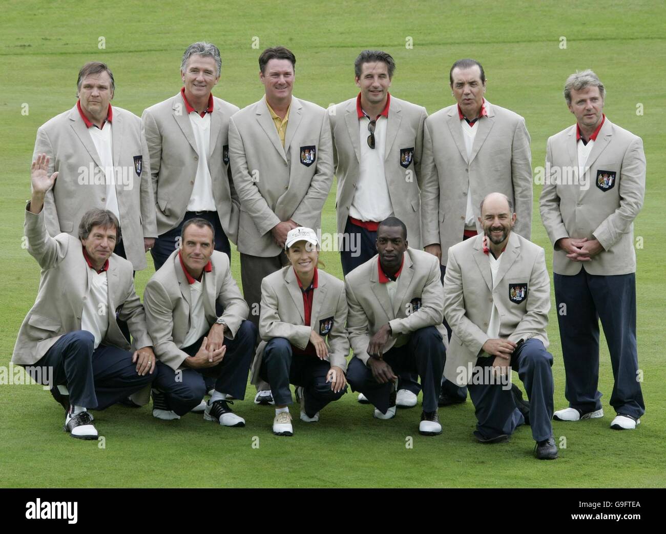 L'équipe américaine participant à la Northern Rock Star Cup tous photocall au Celtic Manor Resort, la vallée de l''Usk, Galles du sud. Banque D'Images