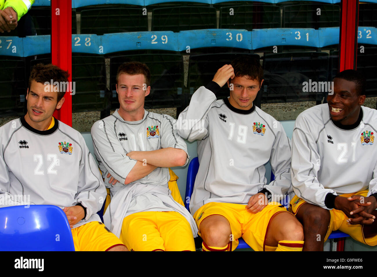 (G-D) Stephen Foster de Burnley, Wade Elliott, John Spicer et Gifton Noel-Williams Banque D'Images