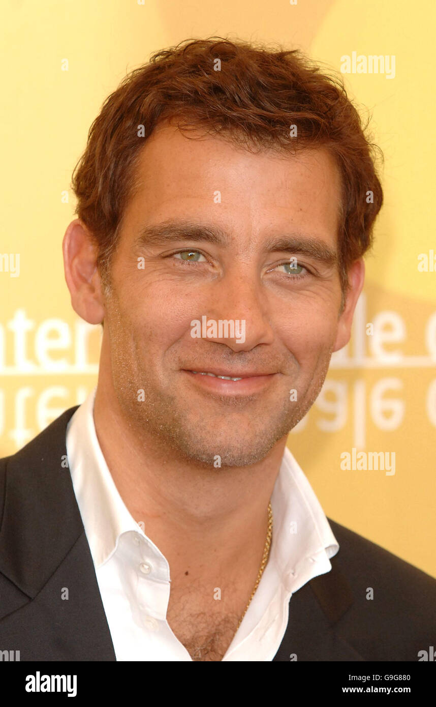 Clive Owen est vu à un photocall pour le nouveau film "les enfants des hommes".Il a été vu au Palazzo del Casino, pendant le Festival du film de Venise.Date de la photo: Dimanche 3 septembre 2006. Banque D'Images