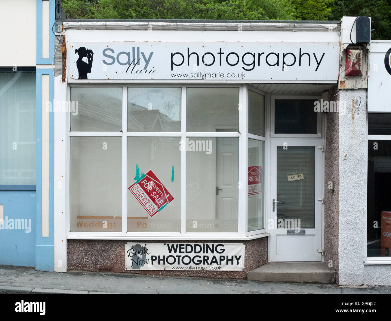 Fermé et à vendre Photographies studio à Barmouth Wales UK Banque D'Images