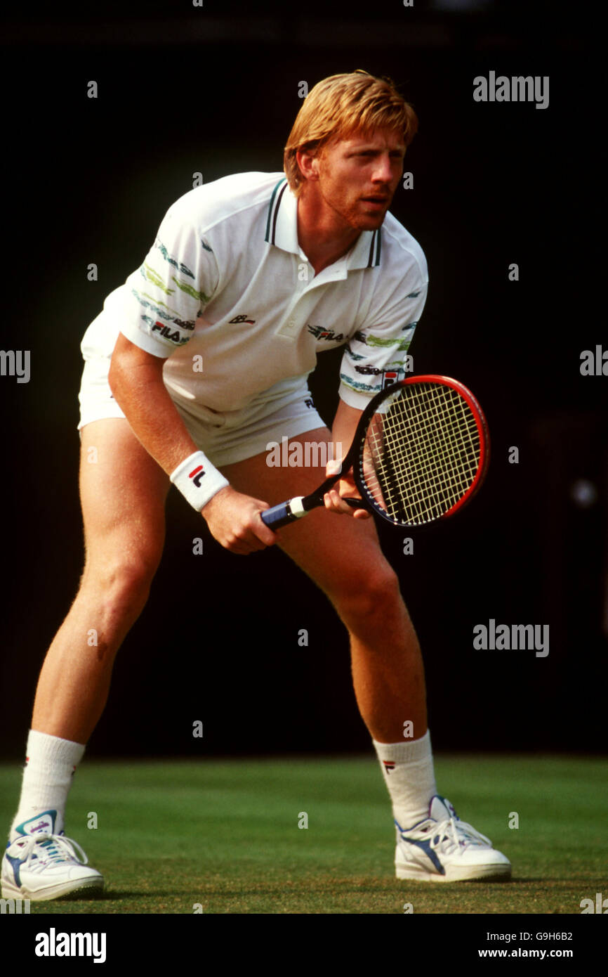 TENNIS DE WIMBLEDON. BORIS BECKER, ALLEMAGNE Banque D'Images