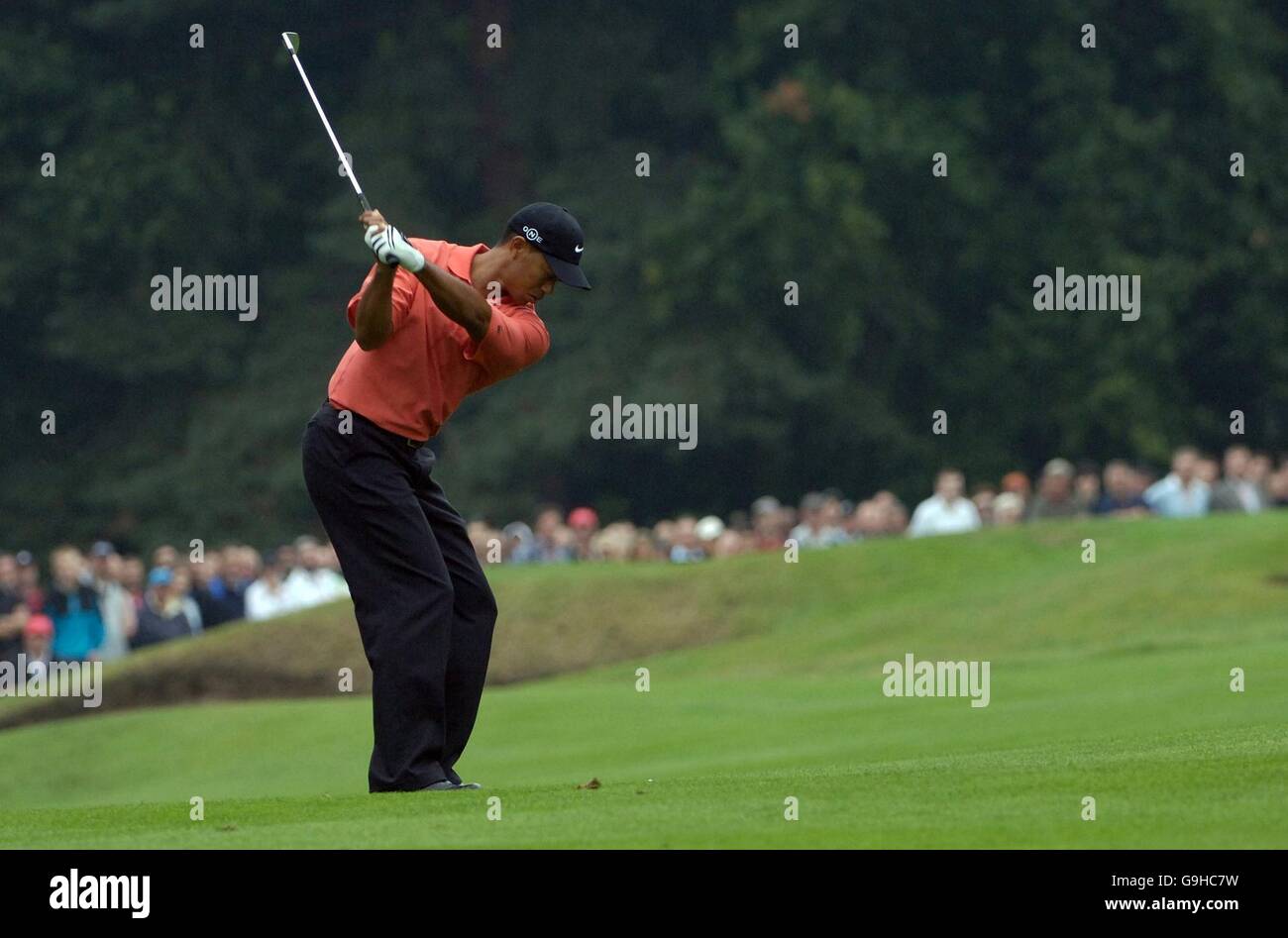 Golf - Wentworth.Tiger Woods aux États-Unis pendant le championnat du monde de jeu de match de HSBC à Wentworth, Surrey. Banque D'Images