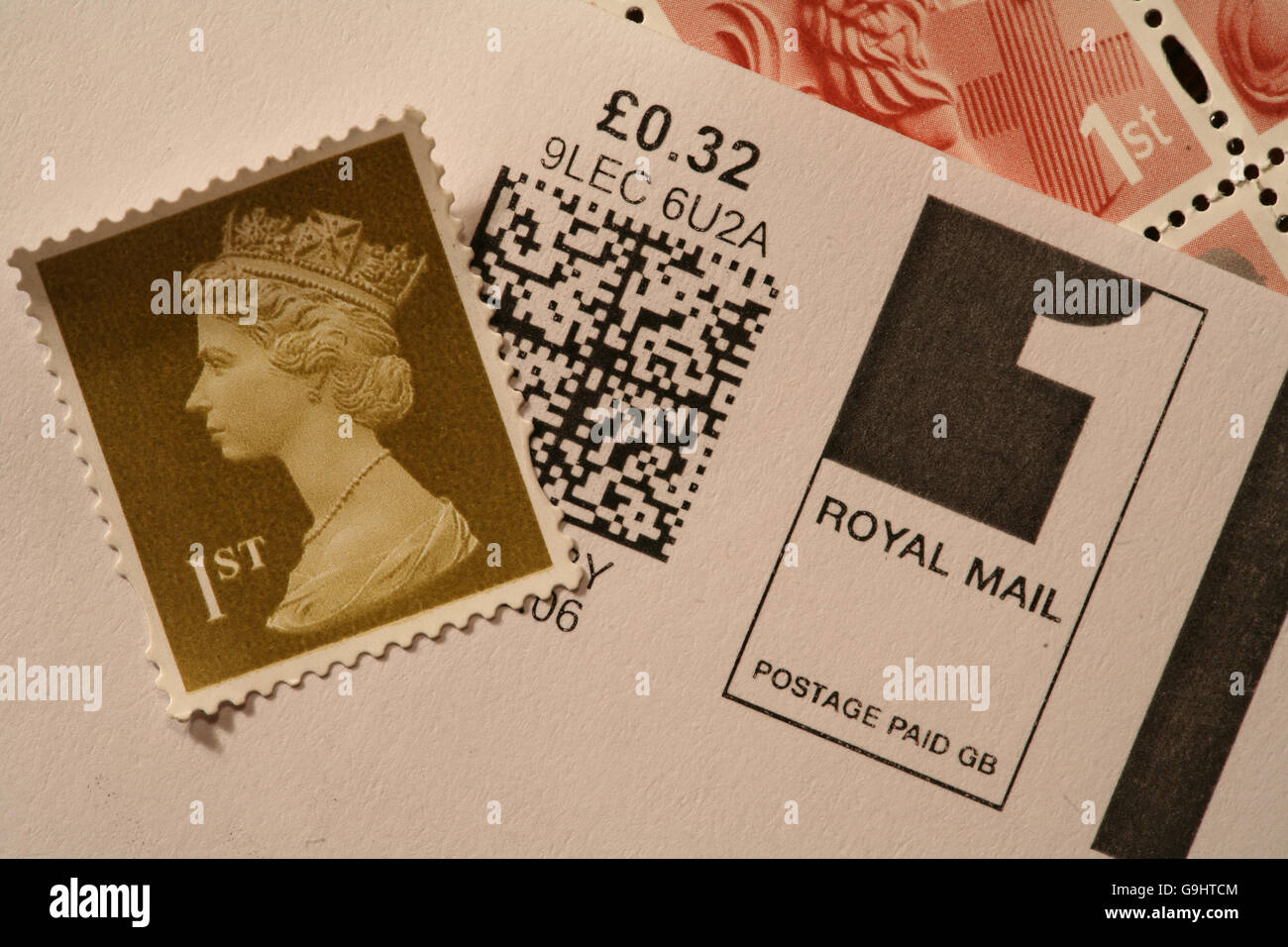 Royal Mail SmartStaps offre une alternative à l'affranchissement classique. Banque D'Images