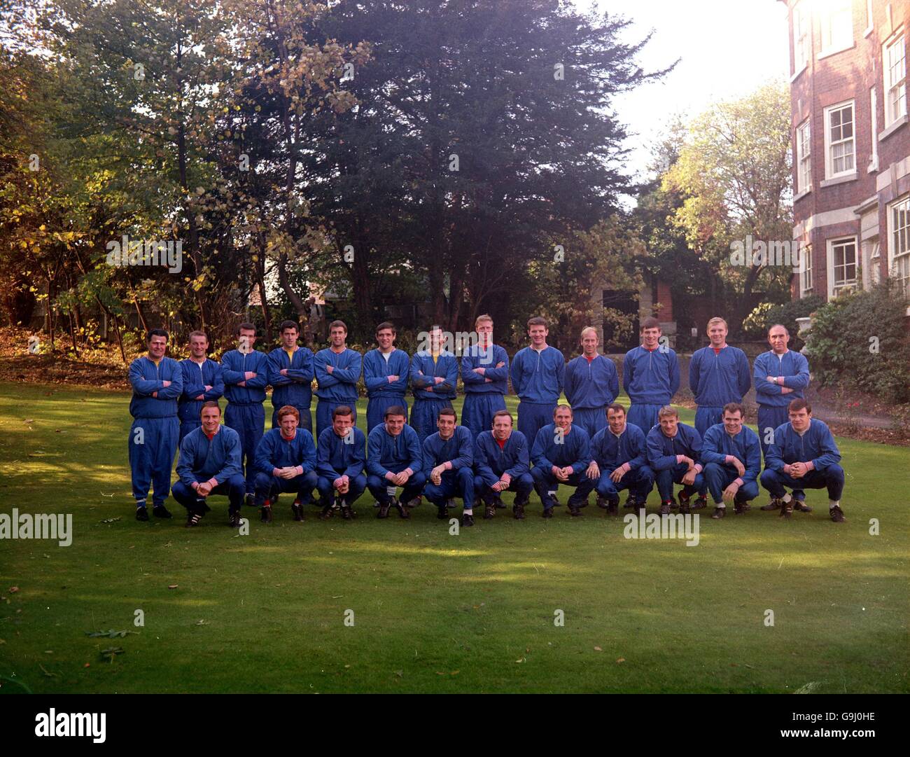 Football - amical - l'Angleterre v la Tchécoslovaquie - Formation de l'Angleterre Banque D'Images