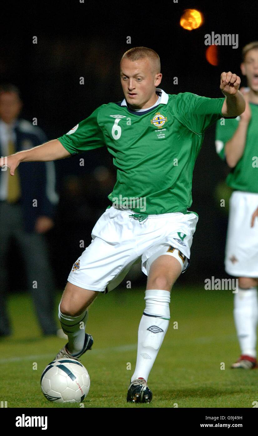 Football - Championnat d'Europe de l'UEFA qualification 2008 - Groupe F - Irlande du Nord / Lettonie - Windsor Park. Sammy Clingan, Irlande du Nord Banque D'Images