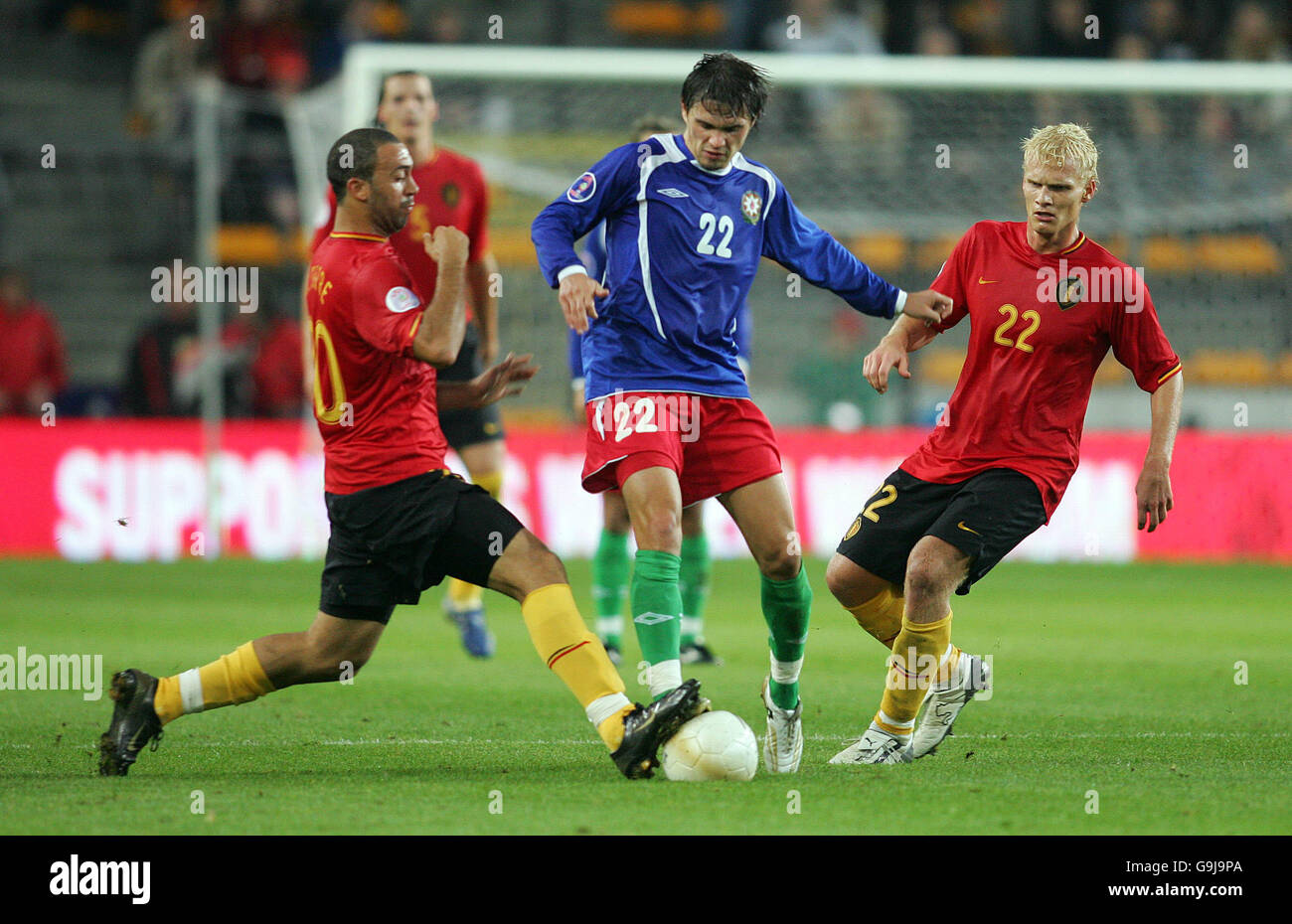 Soccer - Championnat d'Europe UEFA 2008 Qualifications - Groupe A - Belgique / Azerbaïdjan - Stade Constant Vanden Stock Banque D'Images