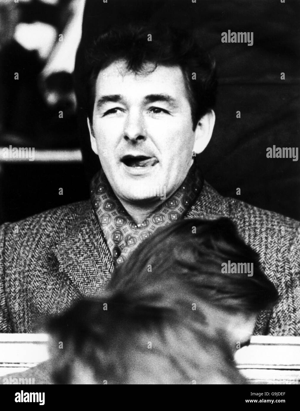 Brian Clough, directeur de la forêt de Nottingham, photographié seulement lors de son deuxième match en charge du club Banque D'Images